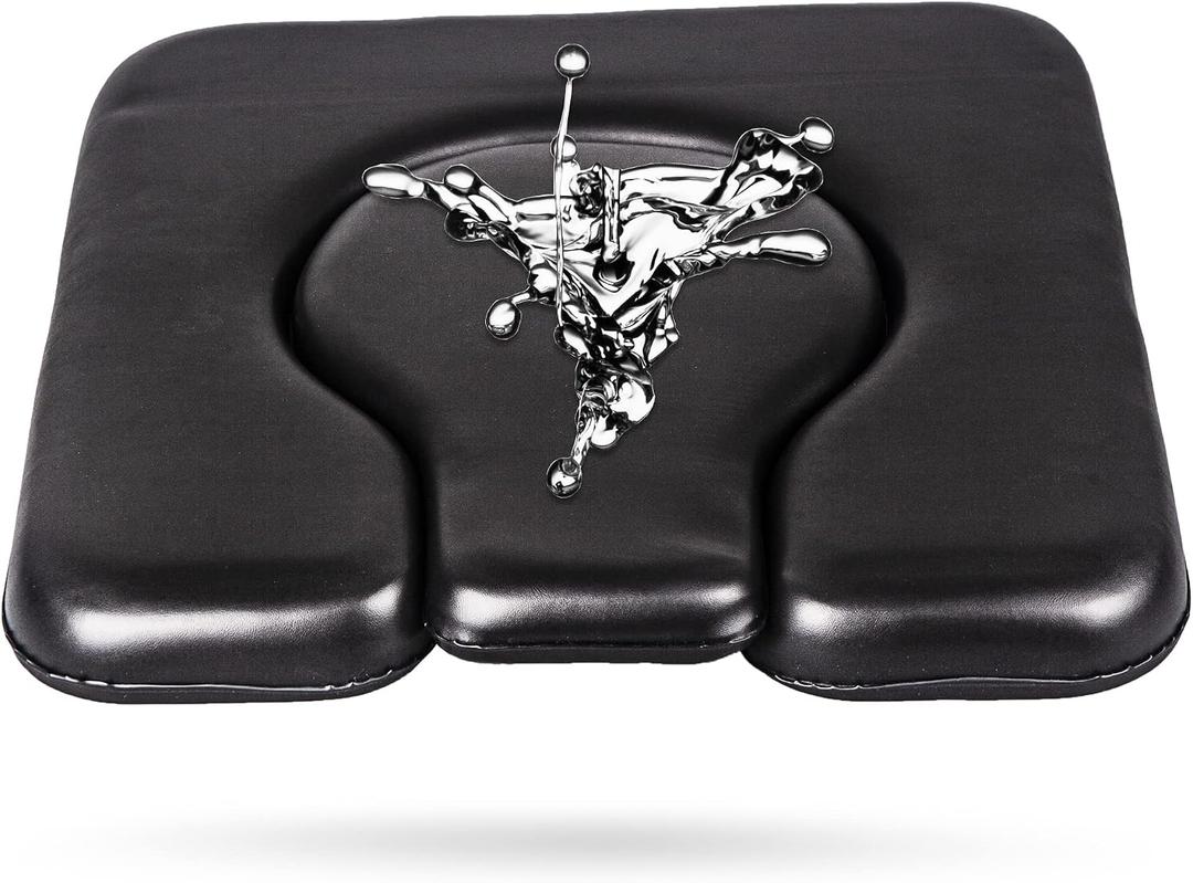 MINIVON PU Commode Chair Cushion Universal Fit, Thick Sponge Padded Soft Pad for Bedside Commode Seat Toilet Chair, Waterproof Cover Shower Seat Wheelchair, U Shape C Shape for Elderly, 1 count