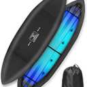 OCEANBROAD 300D/420D/600D Kayak Cover, Water-Resistant UV-Resistant Kayak Canoe Fishing Boat Dust Covers for Indoor and Outdoor Storage, Suitable for 9.3-10.5ft Kayak, 420D Black
