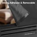 Recliner Headrest Protector, Non-Slip Faux Leather Headrest Cover | Waterproof & Washable | for Recliner Chair, Sofa, Office & Theater Seats 17x27 in (Black Leather)