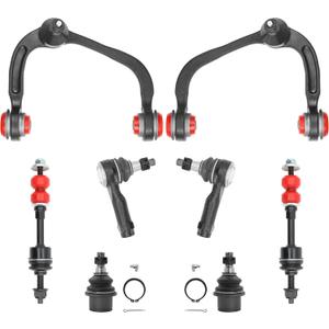 8pcs 2WD Front End Suspension Kit for Ford F-150 2005-2008, Lincoln Mark LT 2006 2007 2008, 2 Upper Control Arms 2 Lower Ball Joints 2 Outer Tie Rods 2 Sway Bars Replacement K80306 K80308