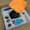 RV Water Softener Portable - 16,000 Grain, 3/4" GHT Fittings, Convenient Water Softener for RVs, Trailers, Boats, Mobile Car Washing, Pressure Washing (Orange)