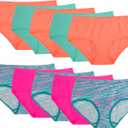 Fruit of the Loom Girls Seamless Underwear Multipack (10-12, Brief - 10 Pack - Assorted)