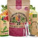 15 x 20 Vegetable Seeds Variety Pack - 12,465+ Non-GMO Heirloom Seeds for Planting Vegetables and Fruits in Individual Seed Packets, Home Garden Seed for Hydroponic, Indoor and Outdoors Gardening
