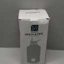 Insulated Water Bottle | Thickened Stainless Steel Vacuum Metal | Portable Sports Half Gallon Large Water Jug for Gym and Hiking with Straw, Carrier Bag, Handle Strap | BPA-Free 64 oz (White)