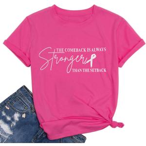 Breast Cancer Awareness Shirt for Women Pink Ribbon T Shirt Heart Graphic Hope Tee Tops (Pink, S)