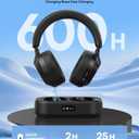Wireless Headphones for TV with LED Display, TV Headphones Wireless for Seniors with Transmitter Charging Base, No Audio Delay Bluetooth V5.3, Plug and Play, Gift for Hearing Impaired (Dark Gray)