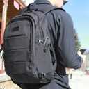 Tzowla Travel Laptop Backpack Water Resistant Anti-Theft Bag with Giant Tumbler Holder Pocket and Lock 15.6 Inch Computer Business Backpacks for Women Men Work College,Casual Daypack(Black)