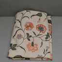 ISAENNE Vintage Linen Semi Blackout Curtains with Grommets,Pink Floral Western Decor Curtain for Kitchen Bedroom Living Room Dining Room Window,1 Panels 65 Inches Wide by 79 Inches Long -Daffy