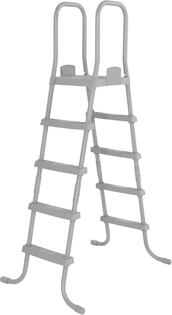 Bestway Flowclear Above Ground Swimming Pool Ladder 52 | Corrosion-Resistant Metal Frame with Heavy Duty Plastic Steps