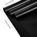 WRAPAHOLIC 20 Sheets Flower Wrapping Paper - 22.4 x 22.4 inch Pure Black Water-Resistant Floral Bouquet Wrapping Paper, Florist Supplies Packaging for Wedding Birthday Gift DIY
