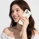 MZELQ for iPhone 17 Pro Max Case 2025 Case, Silicone Wave Ripple Cute Pattern, Camera Protection Soft Slim Shockproof for Girls Women -White