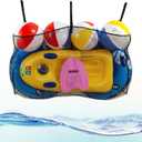 Pool Float Storage Bag,Pool Float Toy Storage Mesh Bag,Adjustable Pool Toy Hanging Mesh Organizer Net Bag for Rafts,Floats,Balls,Noodle,Water Inflatable Toys and Other Swimming Pool Accessories (Black)