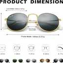 Pro Acme Round Sunglasses Glass Lens Metal Frame Retro Circle Sun Glasses for Women Men