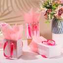 Tenare 12 Pcs Small Gift Bags Mini Metallic Paper Bag Bulk Tiny with Handle Tissue Paper for Gift Wrap Mother's Father's Day Birthday Graduation Party(4 x 2.75 x 4.5 Inch,White Pink Gold)