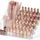HBlife 6 Tier Nail Polish Organizer with Nail Supplies Organizer, Quick Assembly Clear Acrylic Nail Polish Holder Display Stand for Gel Polish (1 Pack)