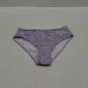 Glitter Rave Outfits for Women - Music Festival Metallic EDM Holographic Swimsuit Panty (Purple, Large)