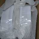 BESTSTAR 100PCS White Plastic Plates for Party, 10.25 Inch Disposable Plates with Silver Rim, Heavy Duty Dinner Plates for Christmas, Wedding and Birthday