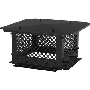 Stanbroil 14" x 14" Chimney Cap, Fireplace Chimney Cover for Outside Adjustable Bottom to Fit Existing Clay Flue Tile Sizes, Chimney Flue Rain Caps