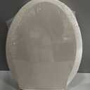 Toilet Seat Elongated Almond, 18.5 x 14.2 Inch, Slow Close, Bottom-Mount Design, Fits 2-Piece Toilets, Durable & Easy to Install, PP Material Safe and Durable