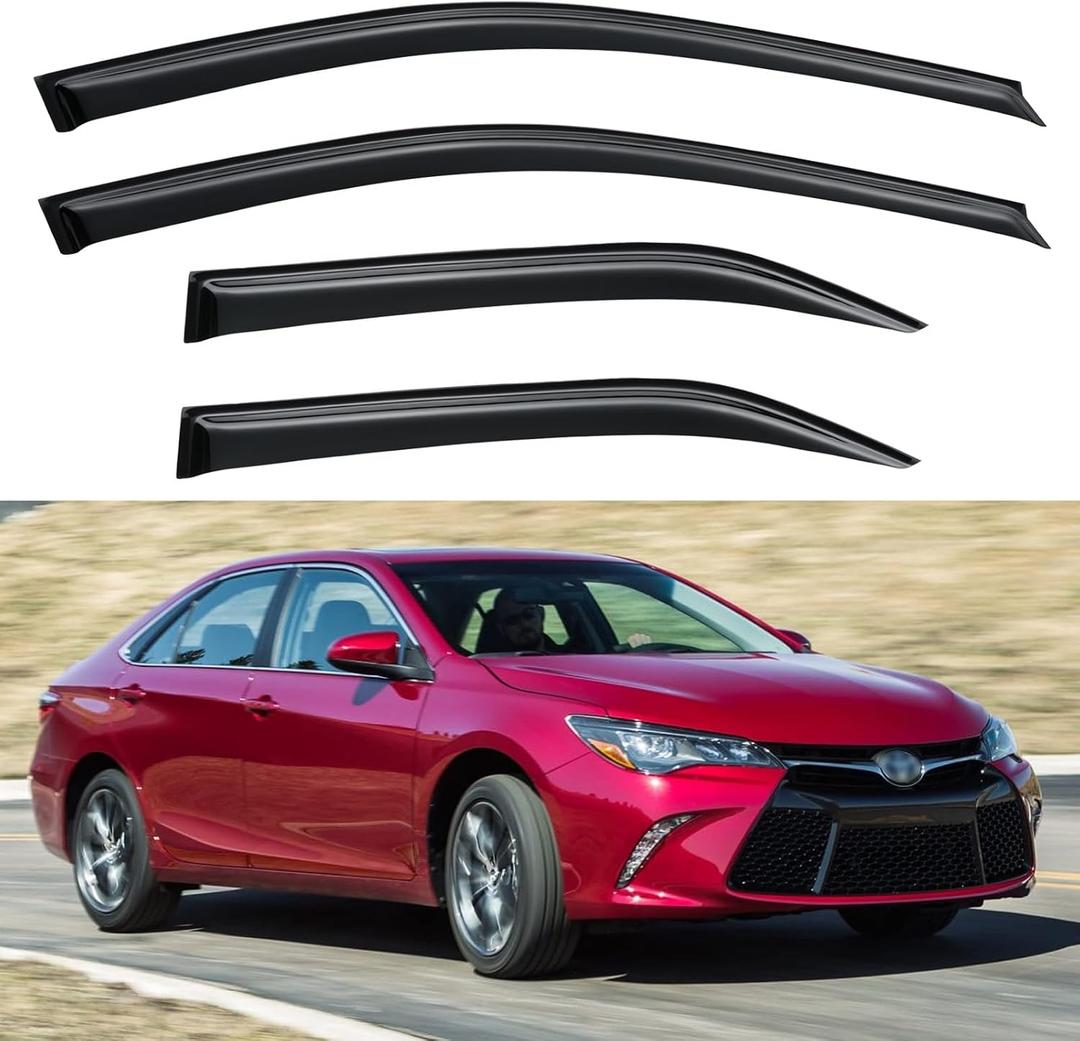 Window Visors Rain Guards Shield for 2012-2017 Toyota Camry, Out-Channel Window Vent Wind Deflectors Visors Shades for 12 13 14 15 16 17 Camry