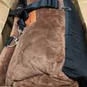 Wooaidagg Dog Car Seat for Small Dogs,Covered Soft Fabric and Fill in Memory Foam,Easy to Assemble and Fully Detachable,2 Clip-On Safety Leashes and Storage Pockets(Brown)