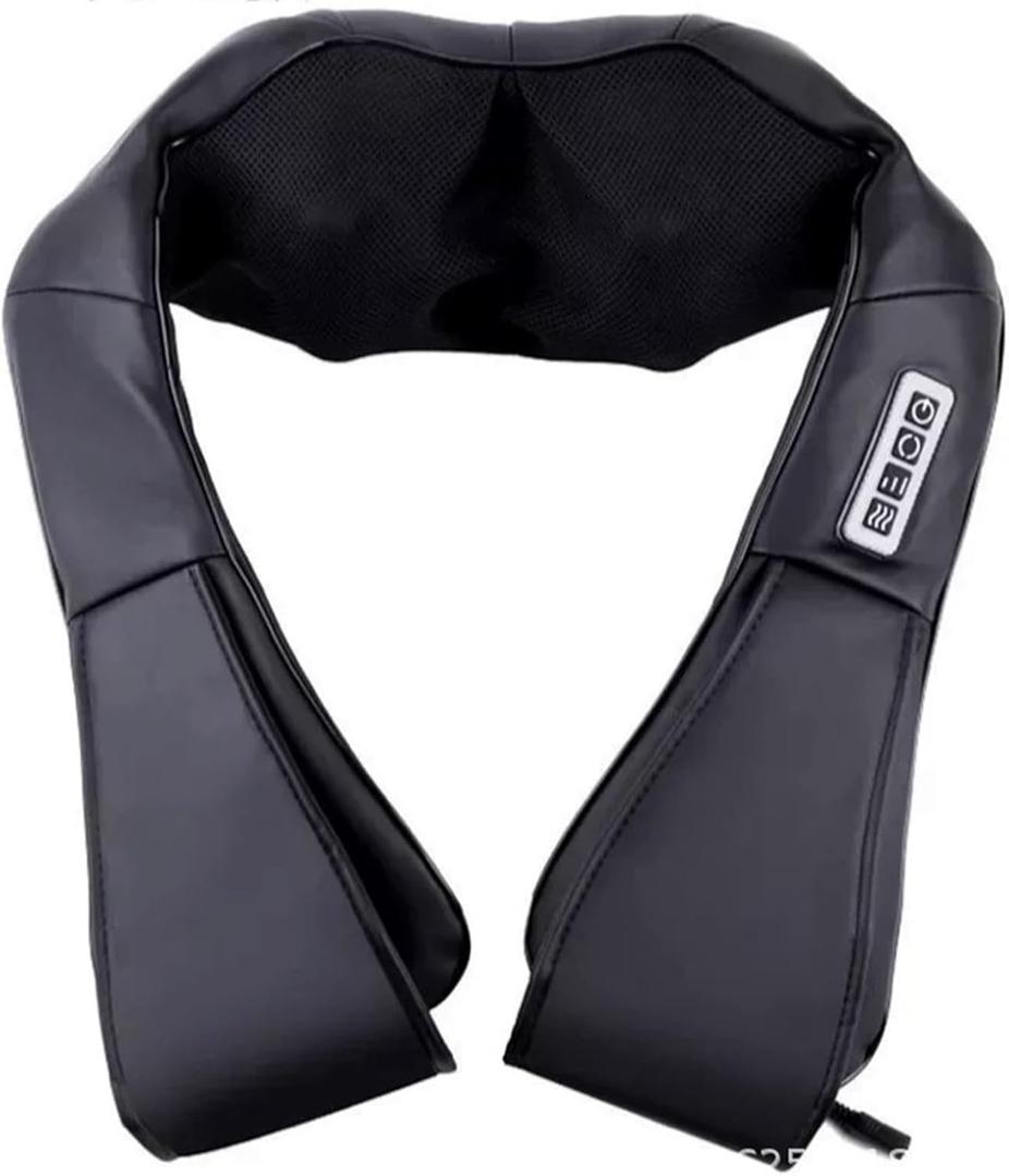 Miracle Finger Pressure Electric Neck and Back Massage Pillow, 3D Pinching and Heating Function, Suitable for Shoulder, Lower Back, Foot and Leg Muscle Pain Relief, (Black Four Buttons)