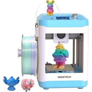 3D Printer for Kids and Beginners,Geeetech Mini 3D Printers with Auto Leveling,High Speed and Fully Open Source,Fully Assembled Direct Drive Extruder,for Home and School,Print Area 3.94×4.33×3.94 in