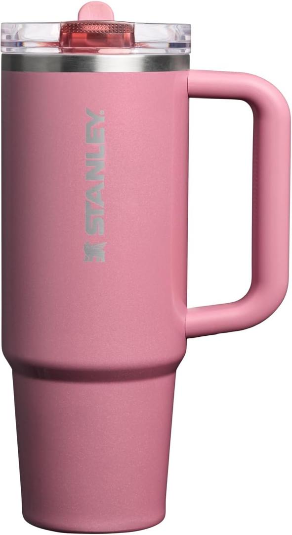 STANLEY Quencher ProTour Flip Straw Tumbler with Leakproof Lid | Built-In Straw & Handle | Cupholder Compatible for Travel | Insulated Stainless Steel Cup | BPA-Free (30 Ounces, Port Shimmer)