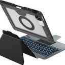 Nillkin 12.9 inch iPad pro case with Keyboard, Magic Keyboard for iPad Air 13 2024 and iPad Pro 12.9 (6th, 5th, 4th, 3rd Gen), Detachable Backlit Magnetic Keyboard Case, Slide Camera Cover, Black