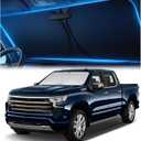 Magnelex Windshield Sun Shade for Chevrolet Silverado 2019-2026, Foldable Car Window Sunshade, Heat & UV Visor Cover, Reflective Front Shades Accessories