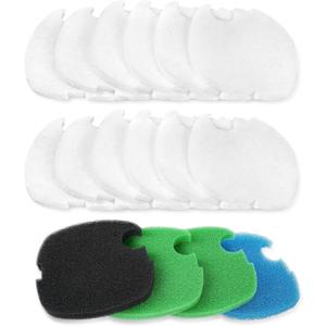 AQUANEAT 16 pcs Replacement Canister Filter Pads Compatible with SUNSUN HW-303B/703B CF-400 Aquarium Filter Media Generic Sponges Floss