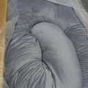 MOON PARK Pregnancy Pillows for Sleeping - 57 Inch U Shaped Full Body Maternity Pillow with Removable Cover - Support for Back, Legs, Belly, Hips - Pregnancy Pillow for Women - Grey