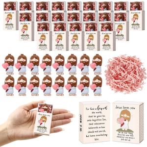 Wettarn Mini Jesus Loves You Figurines Gifts Bulk, Small Jesus with Match Storage Box Pocket for Coworkers Church Members Sunday School Classroom Students Christian Religious Gift(24 Sets) Wettarn Mini Jesus Loves You Figurines Gifts Bulk, Small Jesus with Match Storage Box Pocket for Coworkers Church Members Sunday School Classroom Students Christian Religious Gift(24 Sets)