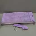Firbon 12" Guillotine Paper Cutter with Hidden Ruler, Compact Heavy Duty 12-Sheet Capacity Trimmer for Cardstock, Photos, Scrapbooking, Office, Classroom, Studio (Purple)
