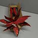 DILATATA 3 Pcs Artificial Christmas Flowers 13 Inch Glitter Poinsettia Picks Christmas Tree Ornaments Topper Decorations Red Poinsettias Flowers for Xmas New Year Wreath Garland Wedding Home Decor (Style 2-red)