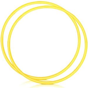 WinnerWhy 2 Pcs Toy Hoop Exercise Hoop Detachable Adjustable Plastic Toy Ring Playground Equipment for School Colored Circles Exercise Ring for Teens Dog Agility Equipment(Yellow,23 Inch)