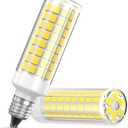 E11 LED Light Bulbs Dimmable 7W Equivalent to Halogen Bulb 75W-80W 730LM, E11 Mini Candelabra Base JD T3 T4 Corn Light Bulb AC 120V for Kitchen Chandelier Home Lighting (Daylight White, 2 Pack)