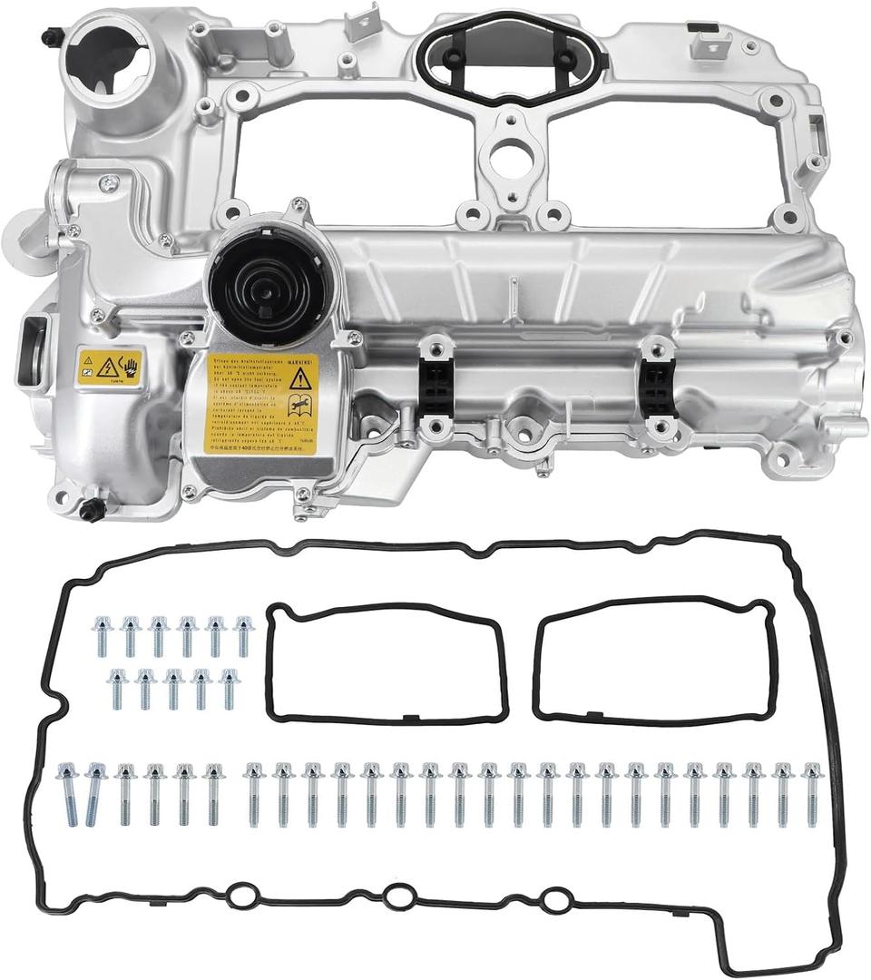 N20 Upgraded Aluminum Valve Cover Cylinder Head Cover For B-M-W 2012-2018 528i 528i xDrive 328i 328i GT xDrive 320i X5 X3 X1 428i Z4 2.0L L4, Replace OE# 11127588412