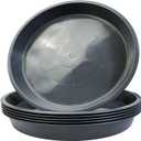 6 Pack Plant Saucer 12 14 16 18 20 22 Inch Plastic Plant Tray, Sturdy and Durable Flower Pot Container Accessories Plant Pot Saucers for Indoor and Outdoor (22 Inch, Gray)