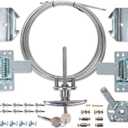 Garage Door Lock Kit, Complete Set with Spring Latch and Keyed Handle, Home Improvement Door Lock