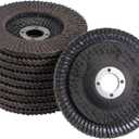 uxcell 4 Inch Flap Disc 120 Grit Sanding Grinding Wheels Silicon Carbide Abrasive Fiber Mesh Cover 10pcs