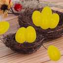 Plastic Easter Eggs for Holiday Decorations and Celebrations, 30 Pcs (Yellow)