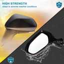 Left Driver side Mirror Fits 2018-2024 Toyota Camry with Power Glass, Heated, Turn Signal, Blind Spot Detection and Manual Folding Match to Black Replace 8794006840(7Pins)