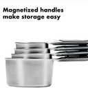 OXO Good Grips 4 Piece Stainless Steel Measuring Cups with Magnetic Snaps
