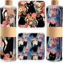 Redbaker 50 Pcs Reusable Paper Towels Paperless Reusable Cotton Cloths Toilet Absorbent Washable Paper Towels with Roll Kitchen Dishcloth for Kitchen Paperless Dishcloths (Black Cat)