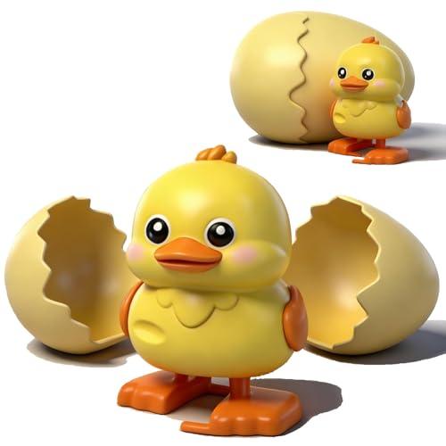 Wind-Up Surprise Eggs, Boom Eggs, Rotate the Egg to Hatch a Walking Animal, Animal Hatching Surprise Egg Toy, Easter’s Latest Gift, Fun Easter Party Favors (Duck)