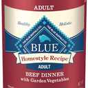 Blue Buffalo Homestyle Recipe Adult Wet Dog Food, Made with Natural Ingredients, Beef Dinner with Garden Vegetables, 12.5-oz Cans (12 Count) (BB-Apr/04/2028)