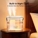 DIGIX Rechargeable Portable Humidifier-Smart Display,Night Light,Easy Clean,1.4L Small Humidifiers for Bedroom Baby, Personal Mini Humidifier for Travel Home Plants,3 Mist Modes, Auto Shut-Off (White)