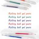 SMOOTHERPRO Glitter Retractable Gel Pens 18 Colors Metallic Colored Gel Pen 1.0 mm Bold Silver Glitter Gel Ink for Adults Coloring Journaling Drawing Doodling (GRP018N)