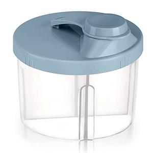 Accmor Baby Milk Powder Formula Dispenser, Non-Spill Rotating Four-Compartment Formula Dispenser and Snack Storage Container for Infant Toddler Children Travel Outdoor, Blue